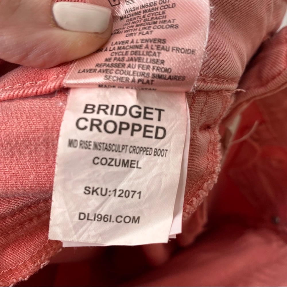 Anthropologie DL1961 Bridget Cropped Mid Rise Sculpt Boot Jeans in Cozumel 27 - Picture 12 of 13